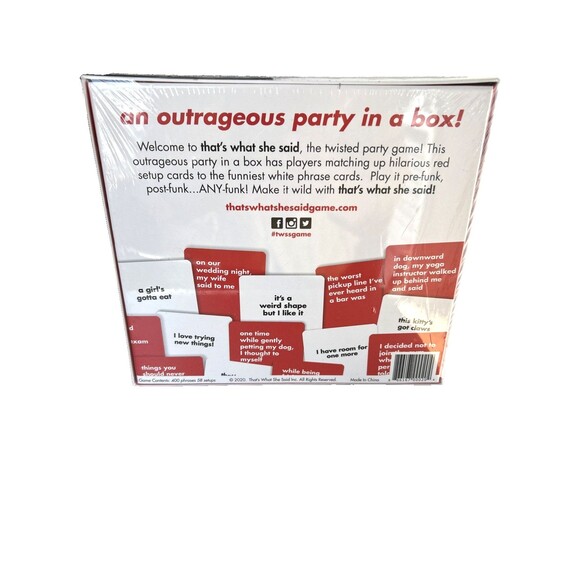 That's What She Said Game -The Hilariously Twisted Party Game Adults Only Sealed - Picture 4 of 6